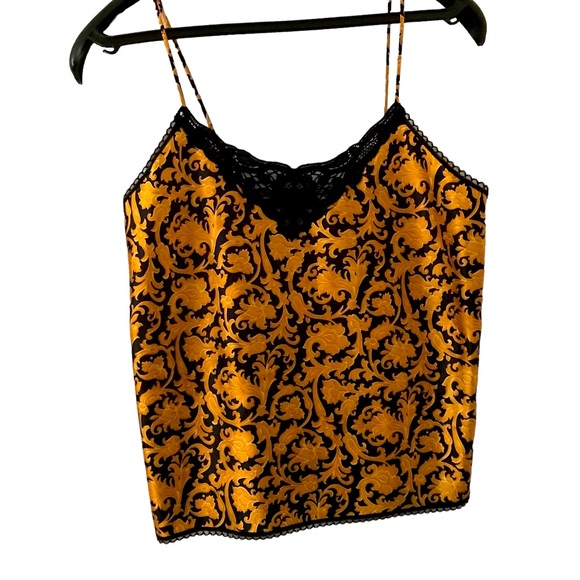 Pretty & Provocative Gold & Black Print Camisole. $12. - Picture 1 of 5
